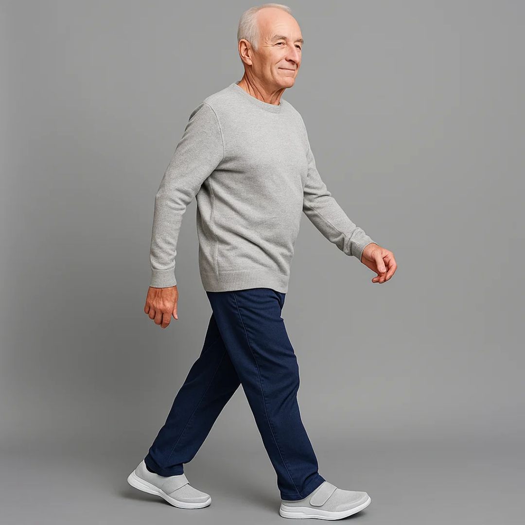 Elderly Shoes – Adjustable Velcro Orthopaedic Shoe for Swollen Feet, Breathable Cushioned Insole
