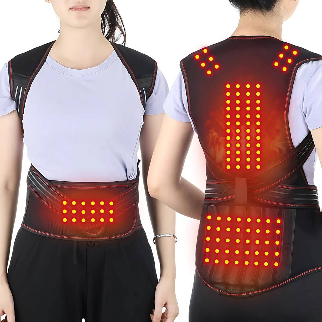 Heated Back Pad for Pain Relief – Stick-On Electric Heating Pad for Lower Back Comfort