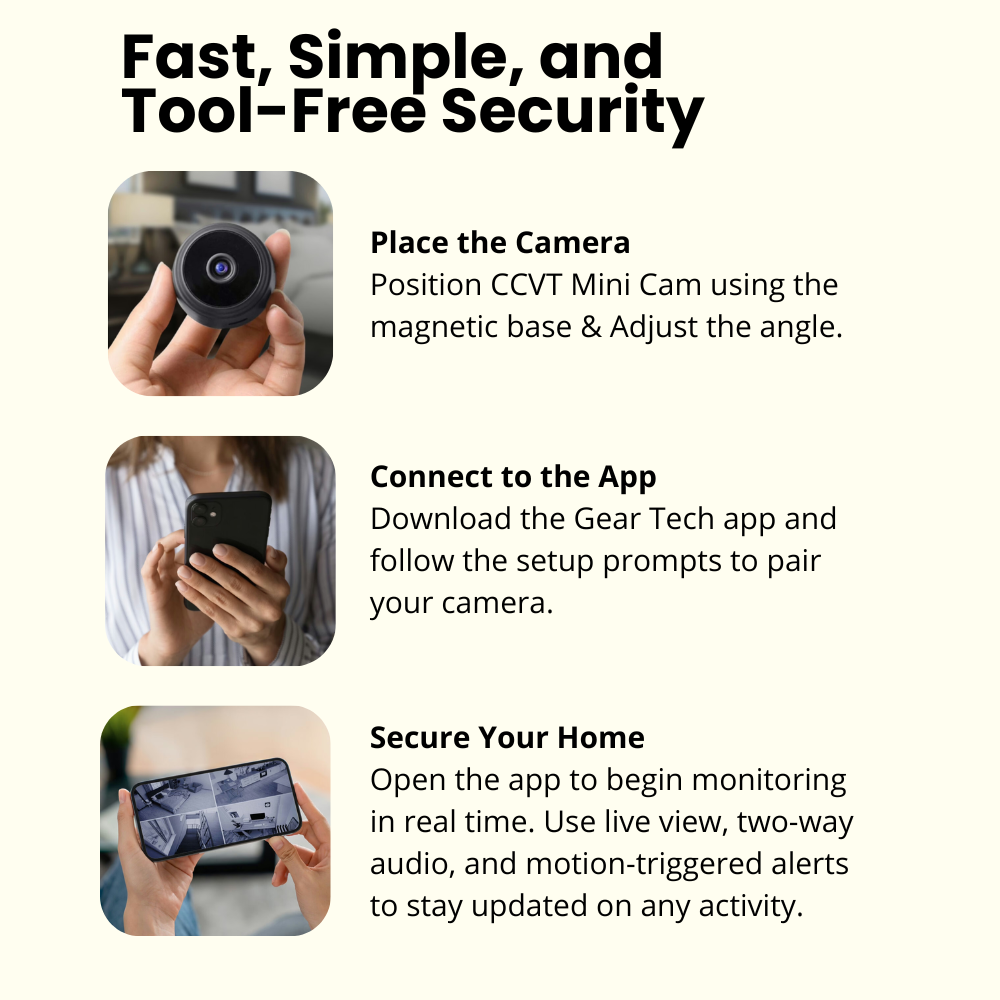 Mini CCTV Camera Outdoor for Home Security | 360° Small Wireless Hidden CCTV Camera With Night Vision & Motion Alerts