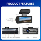 Dual Dashboard Camera For Car - Front & Rear In Car