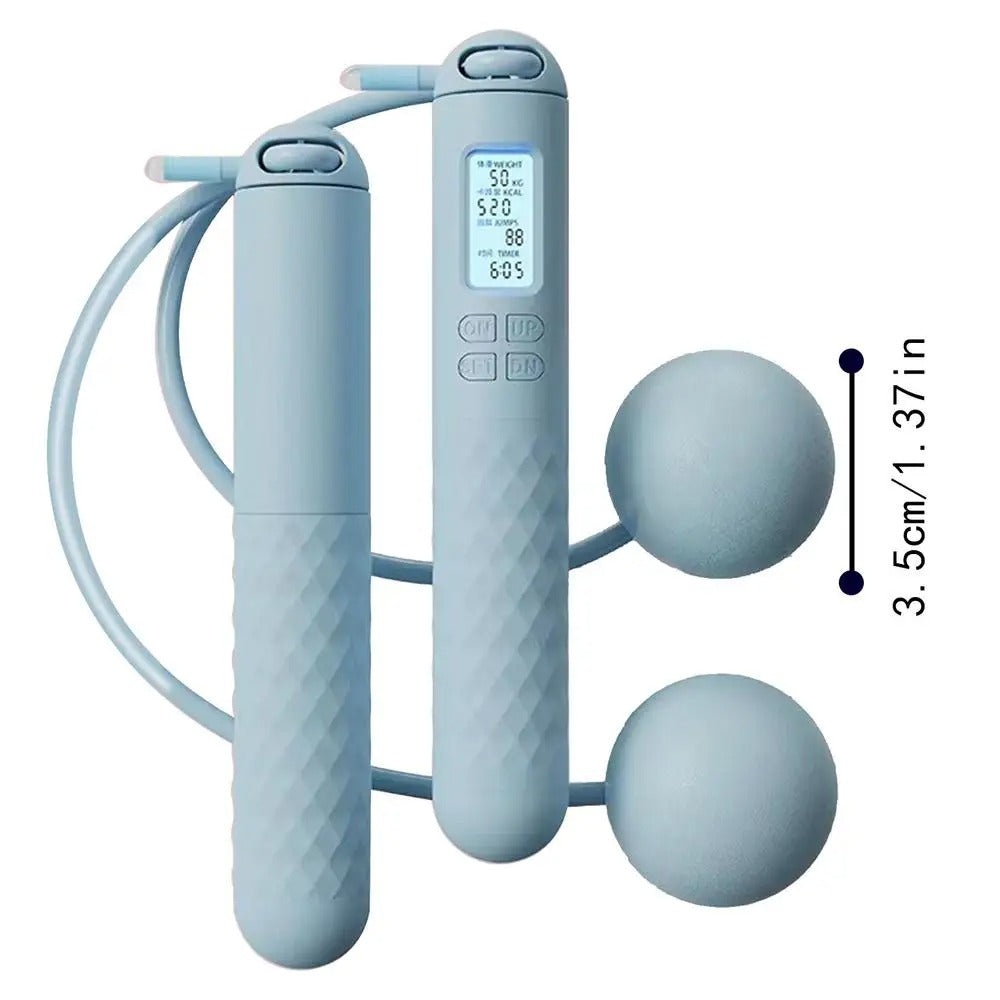 Weighted Cordless Jump Rope with Counter | Ergonomic, Tangle-Free Design for Home Workouts and Cardio Training