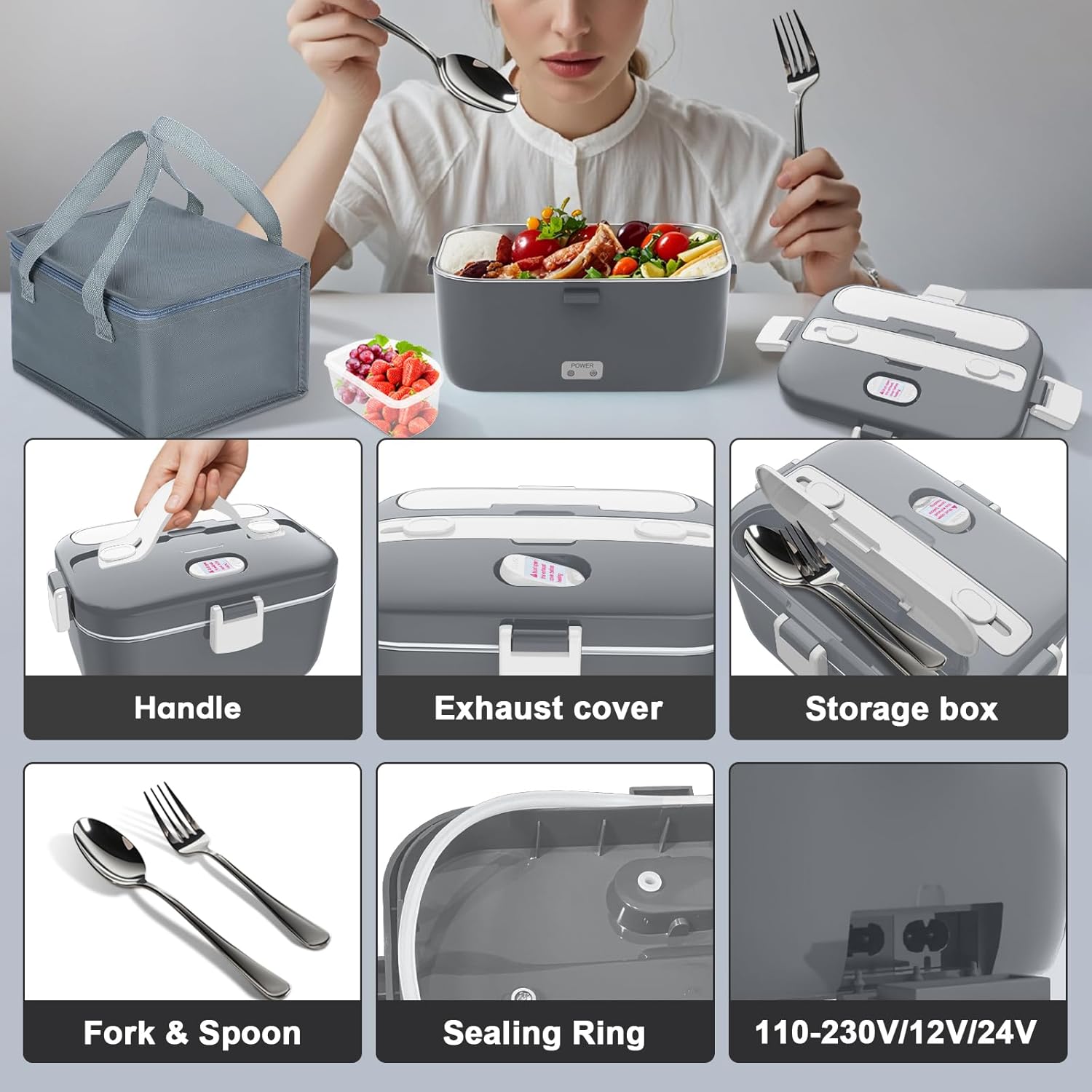 Heated Food Container - Rechargeable Food Warmer