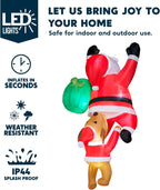 Christmas Inflatable 2.5M - Blow Up Christmas Outdoor Decoration - Build-in LED for Xmas Party, Garden, Lawn, Roof Decor