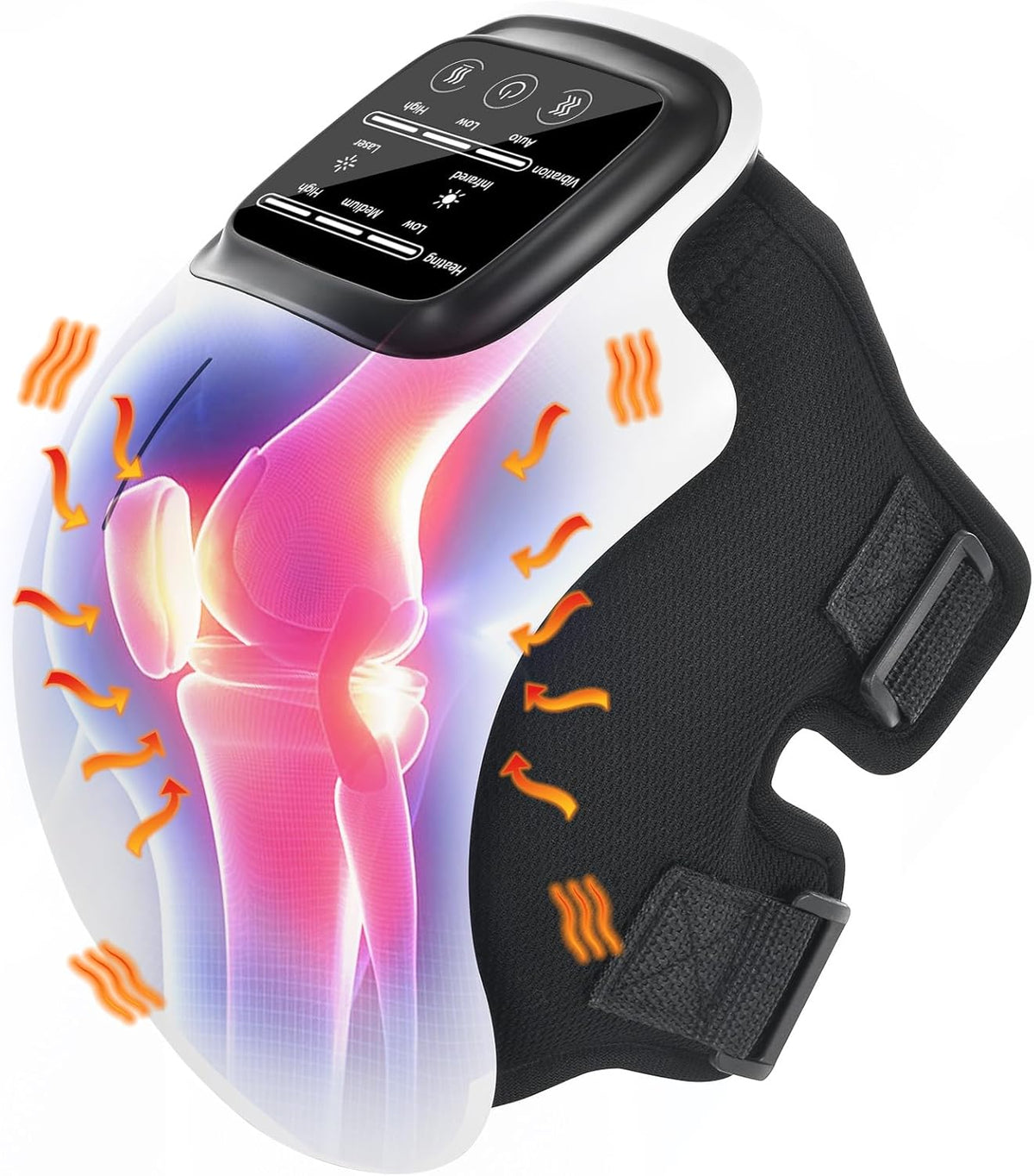 Knee Massager with Red Light Therapy for Pain Relief and Muscle Recovery