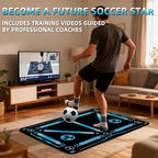 Football Pro Training Mat | Anti-Slip, 2x2m Size & Video Program for Skill Enhancement and Home Training