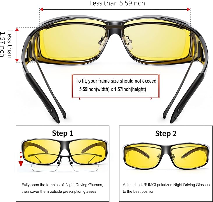 Polarised Night Vision Driving Glasses | Anti-Glare, Lightweight & Ideal for Low-Light Conditions