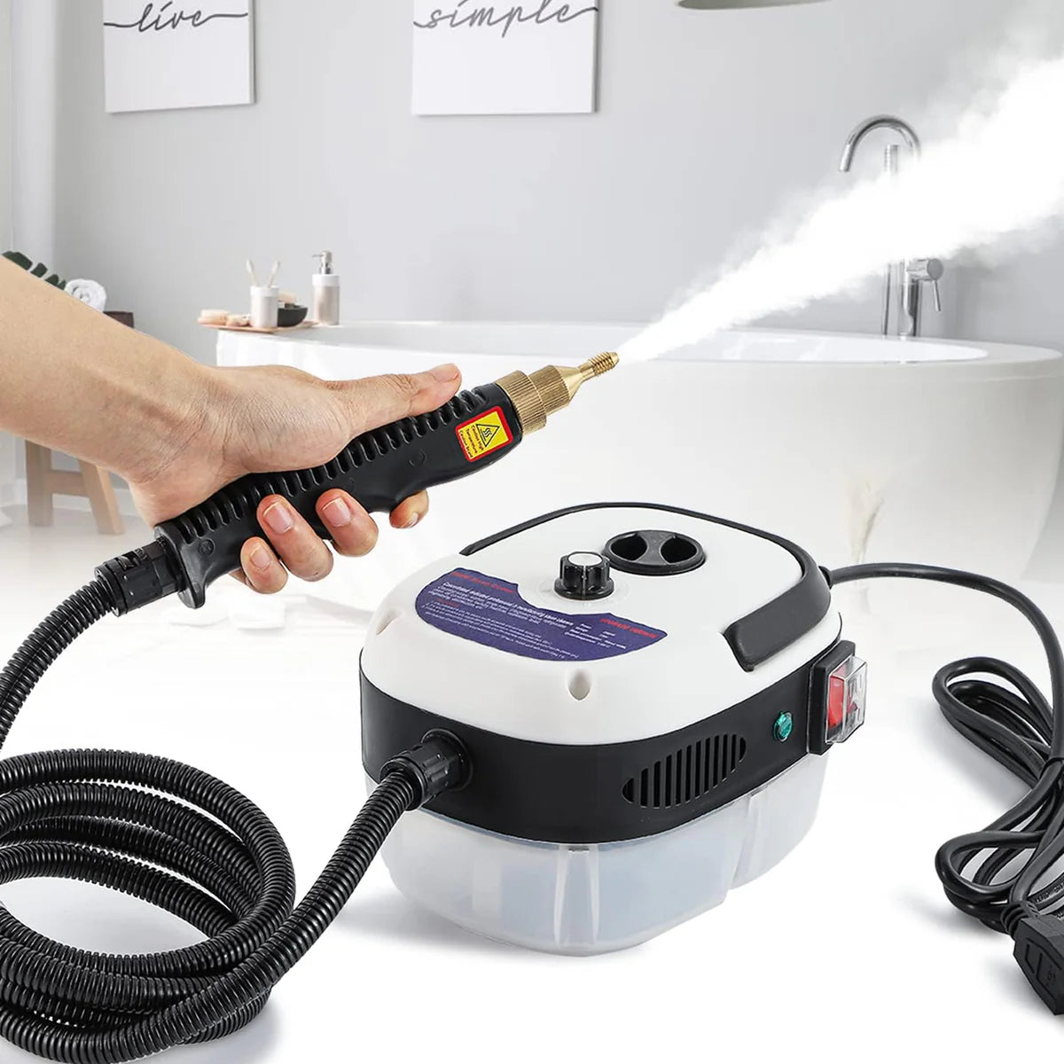 Handheld Steam Cleaner – High Temperature Steam | Portable Cleaning Machine for Grease & Grime Removal