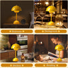 Image of Minimalist Flowerpot Table Lamp - Rechargeable Bedside Lamp & Cordless Design Mushroom Shaped Lamps