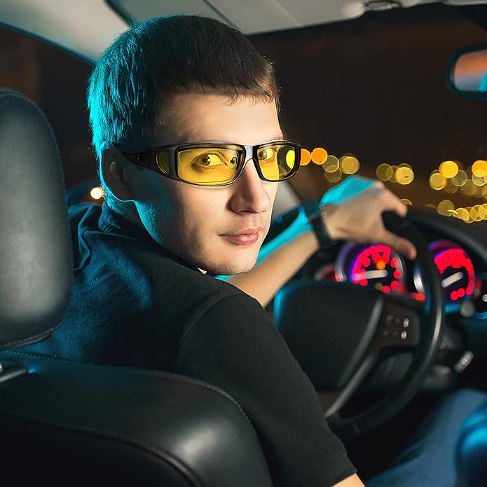 Polarised Night Vision Driving Glasses | Anti-Glare, Lightweight & Ideal for Safe Night Driving