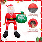 2.5M Christmas Inflatables Outdoor Decorations, Climbing Santa Christmas Inflatable Christmas Yard Decorations with LED Lights
