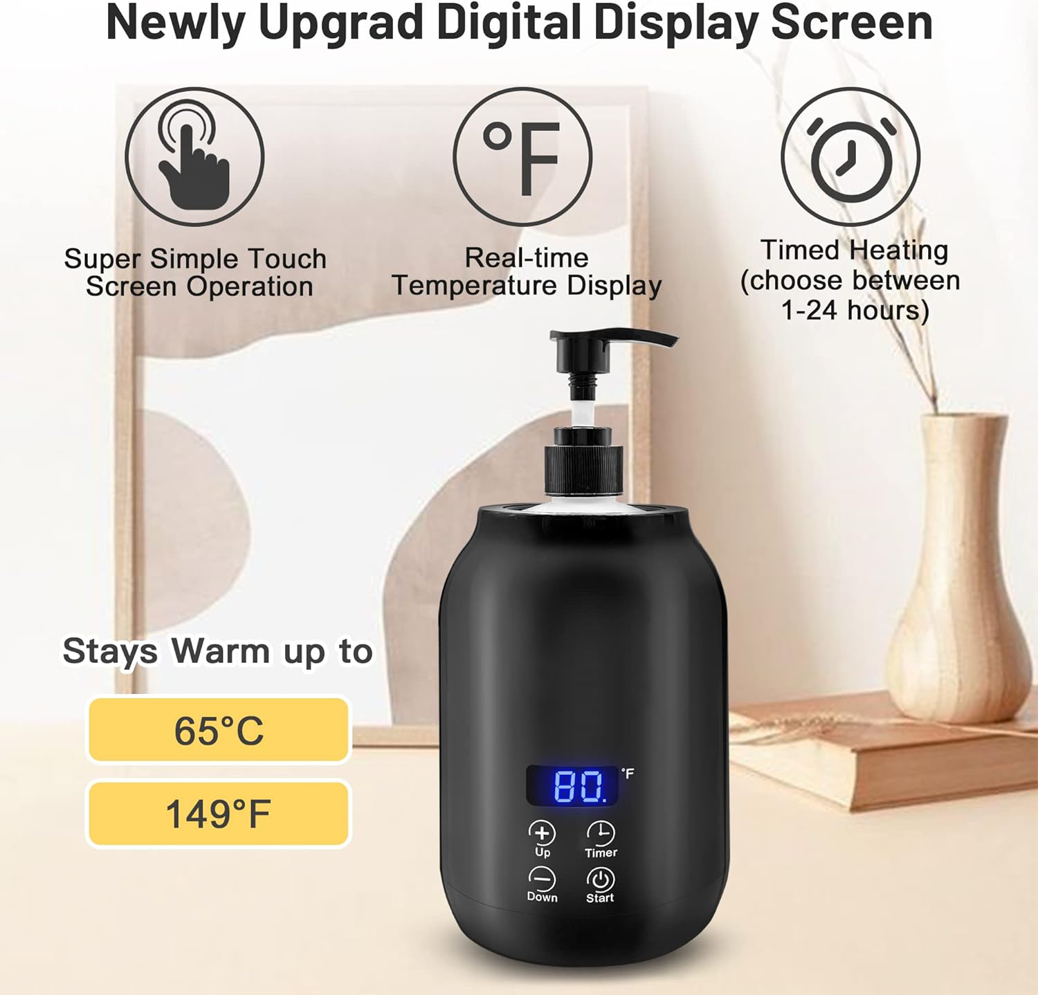 Oil Warmer for Massage – Professional Portable Electric Heater with Digital Control
