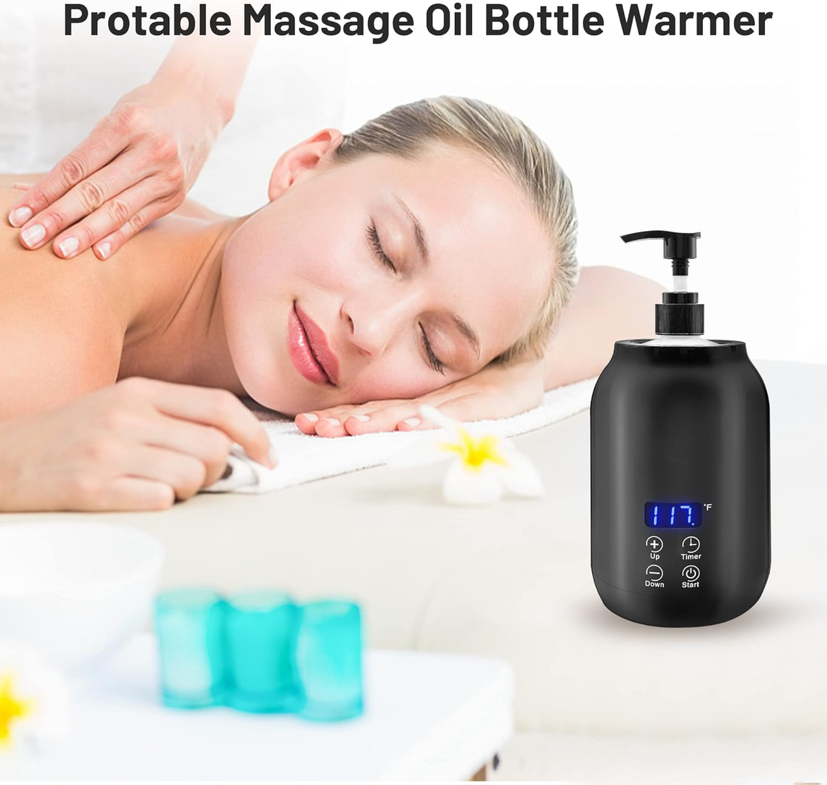 Oil Warmer for Massage – Professional Portable Electric Heater with Digital Control
