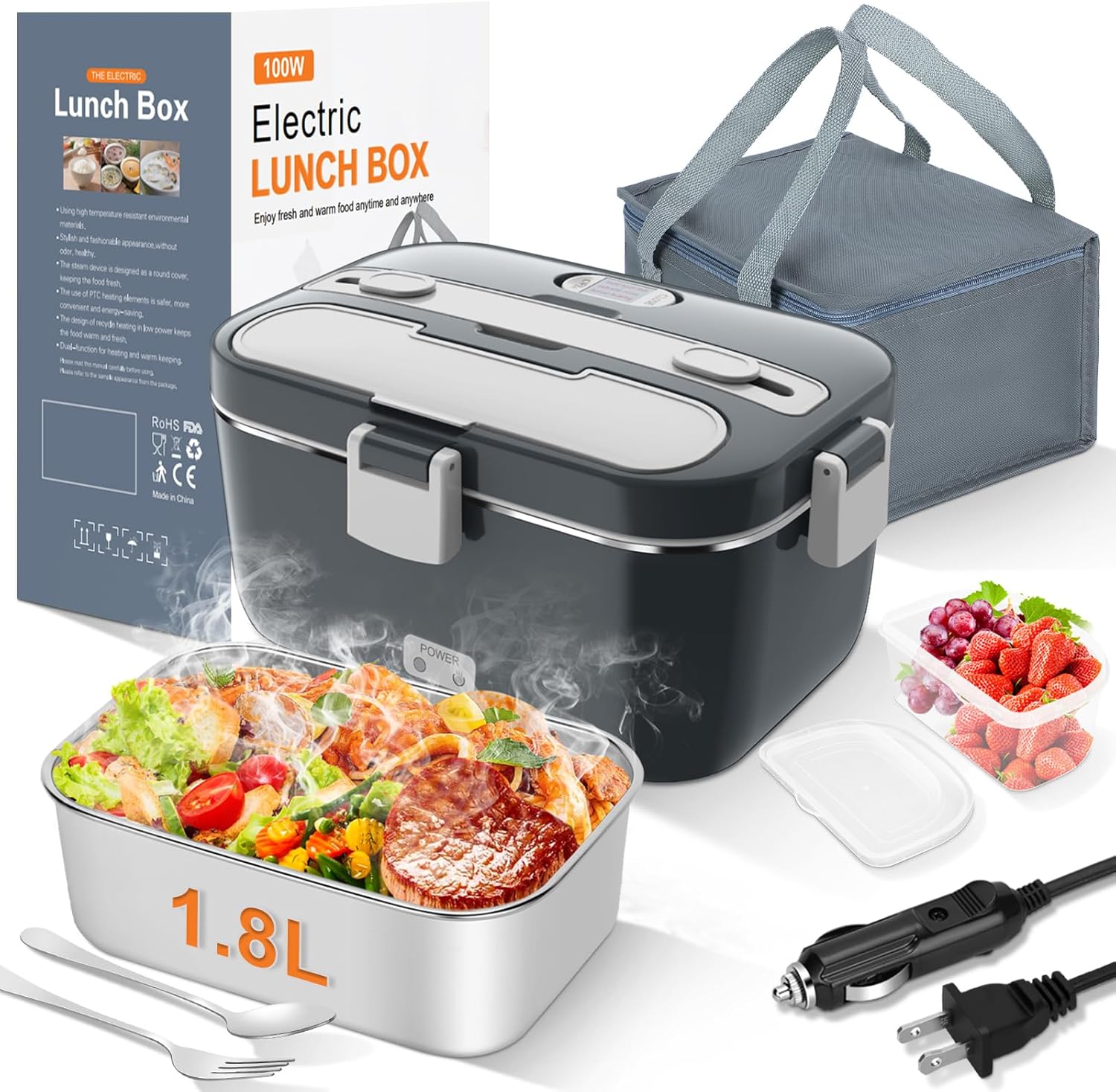 Heated Food Container - Rechargeable Food Warmer
