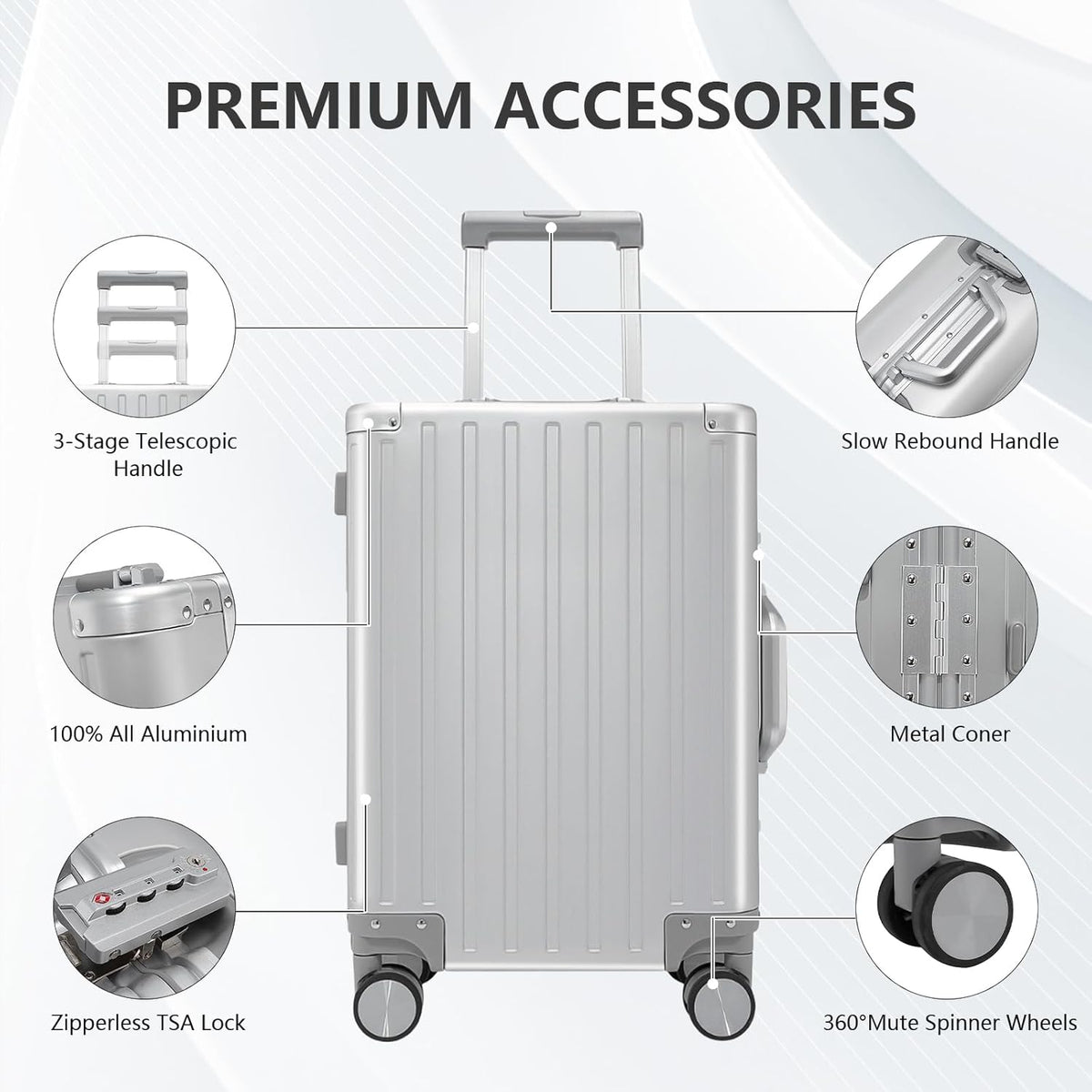 Aluminium-Magnesium Business Case | TSA Lock, Durable & Stylish for Business Travel and Frequent Flyers