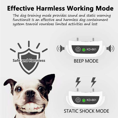 Wireless Dog Fence Collar System | Waterproof, Rechargeable & Ideal for Home Training and Outdoor Adventures