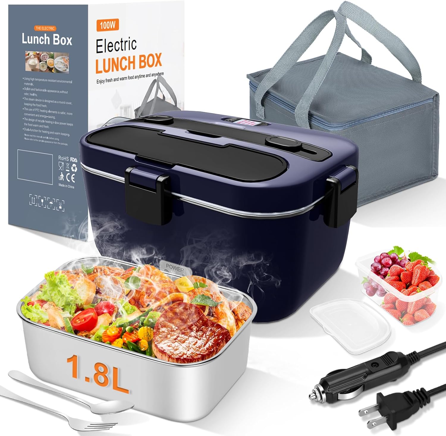 Heated Food Container - Rechargeable Food Warmer