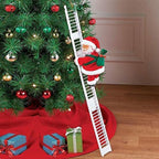Climbing Santa Claus On Ladder - Christmas Tree Decorations - Climbing Santa Music, Electric Climbs Up and Down