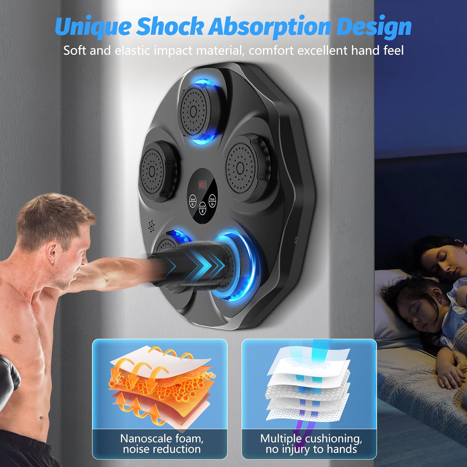 Music Boxing Pad with Targeting Features – Ultimate Punch Machine for Boxing Fitness