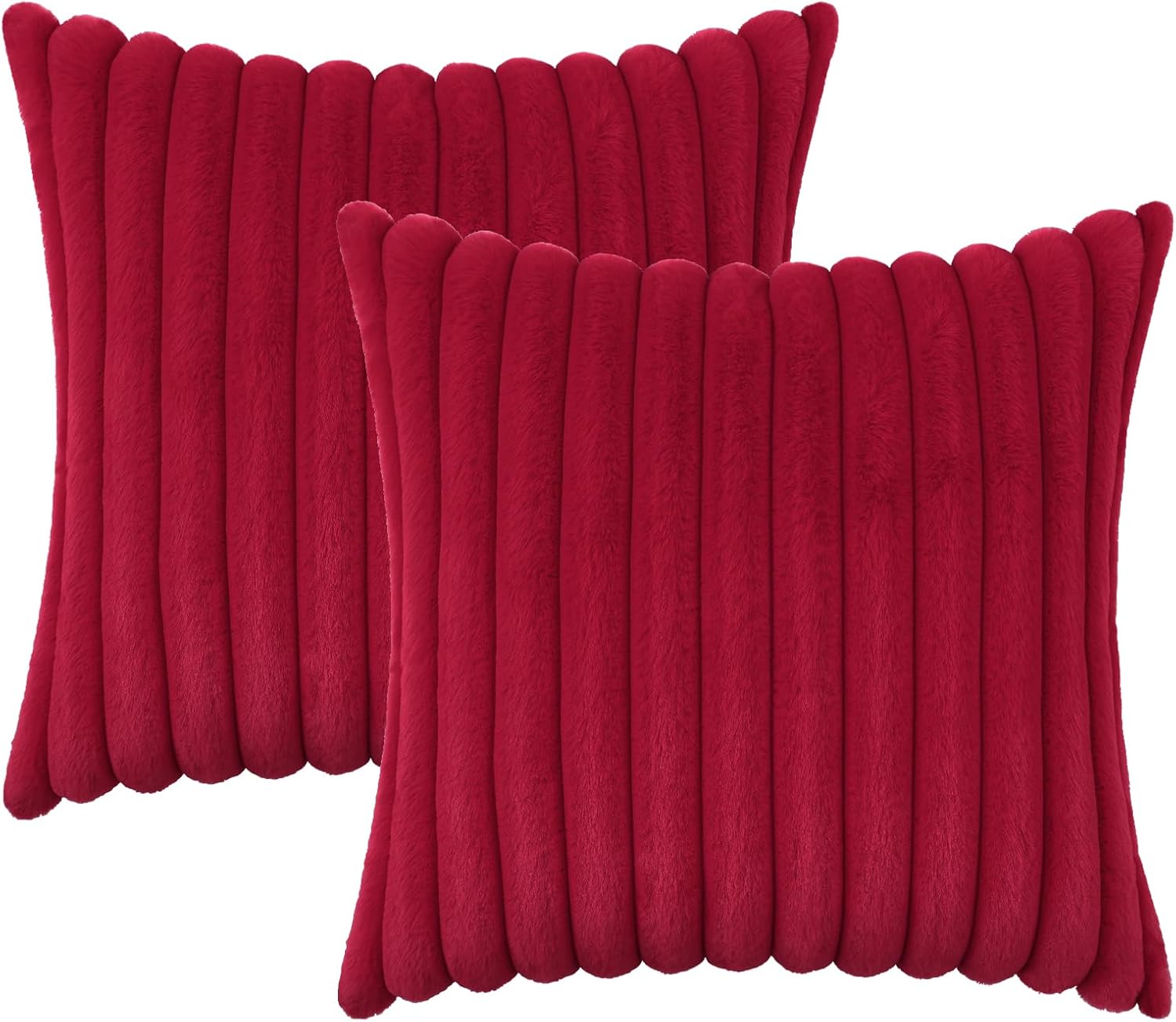 Christmas Pillow Covers - Christmas Throw Pillows - Indoor Xmas Decoration 18x18 Pack x2