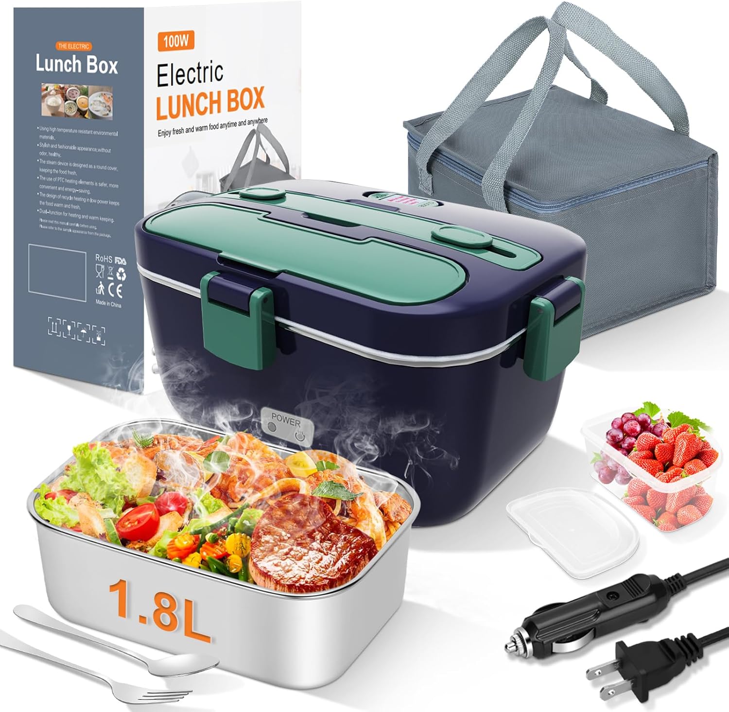 Heated Food Container - Rechargeable Food Warmer