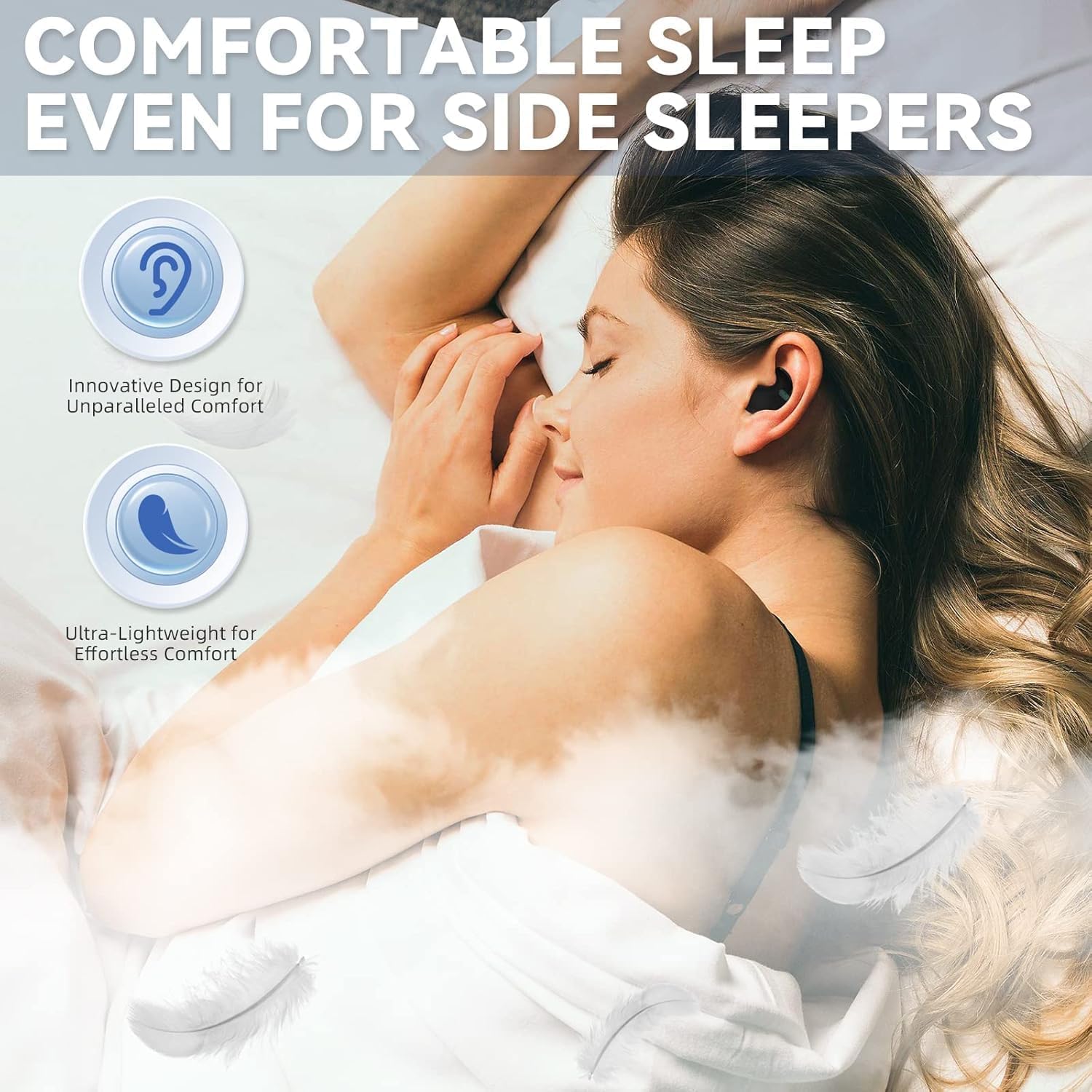 Invisible Wireless Sleep Headphones | IPX5 Waterproof, Bluetooth 5.3 for Comfortable Sleep and Relaxation