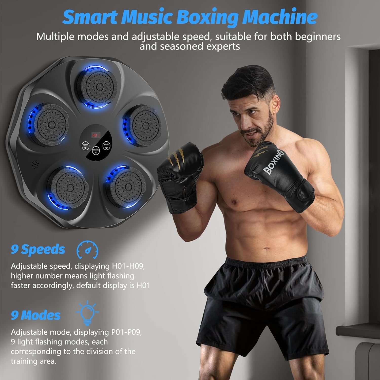Music Boxing Pad with Targeting Features – Ultimate Punch Machine for Boxing Fitness