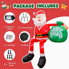 2.5M Christmas Inflatables Outdoor Decorations, Climbing Santa Christmas Inflatable Christmas Yard Decorations with LED Lights