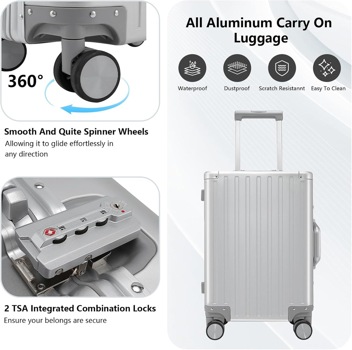 Aluminium-Magnesium Business Case | TSA Lock, Durable & Stylish for Business Travel and Frequent Flyers