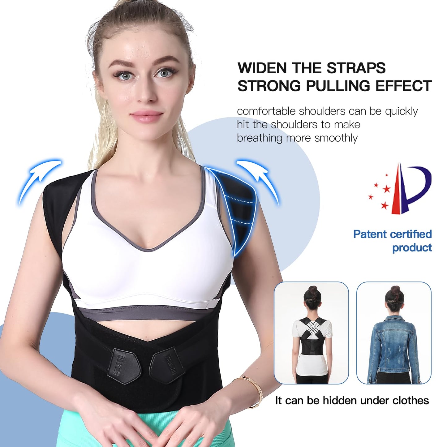 Back Posture Corrector | Adjustable, Breathable Design for Men & Women to Improve Posture and Reduce Back Pain