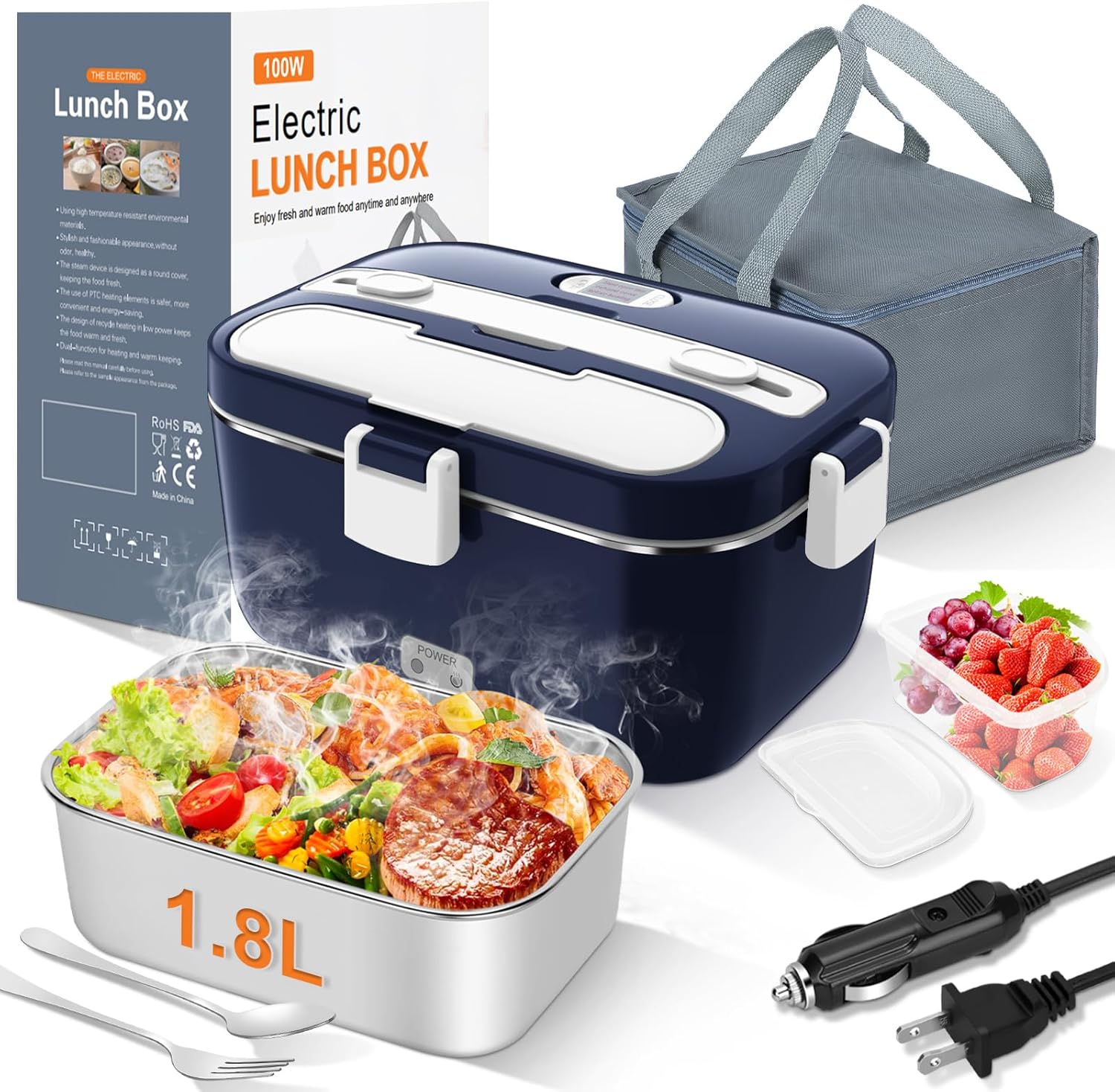 Heated Food Container - Rechargeable Food Warmer