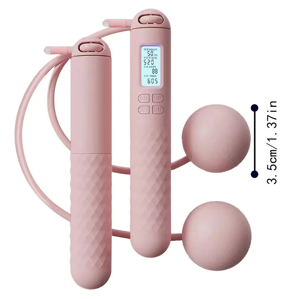 Weighted Cordless Jump Rope with Counter | Ergonomic, Tangle-Free Design for Home Workouts and Cardio Training