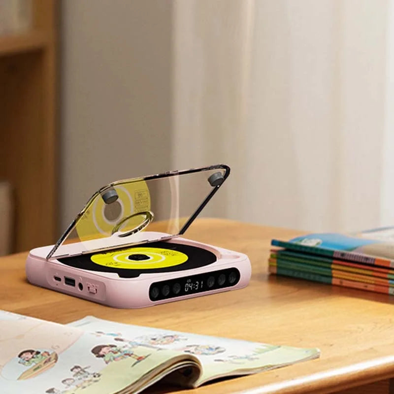 Mini CD Player Retro Look - Portable & Bluetooth