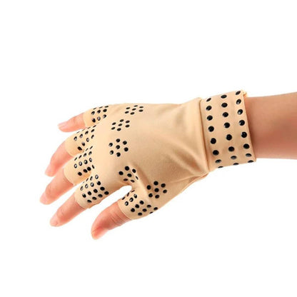Fingerless Gloves for Arthritis & Pain Relief - Magnetic Compression for Improved Circulation and Reduced Swelling