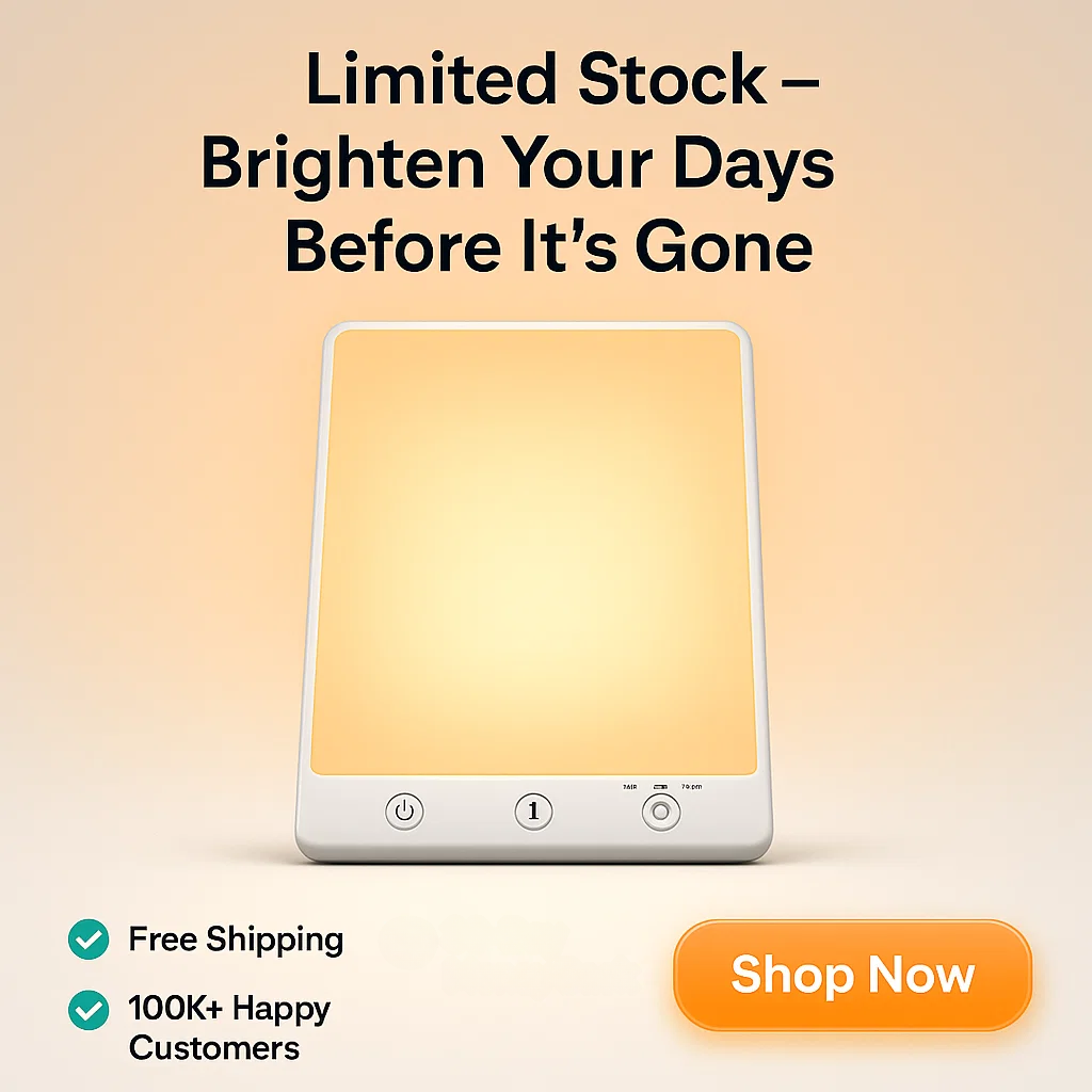 SAD Therapy Lamp | Light Therapy for Seasonal Affective Disorder, Mood Enhancement & Energy Boosting