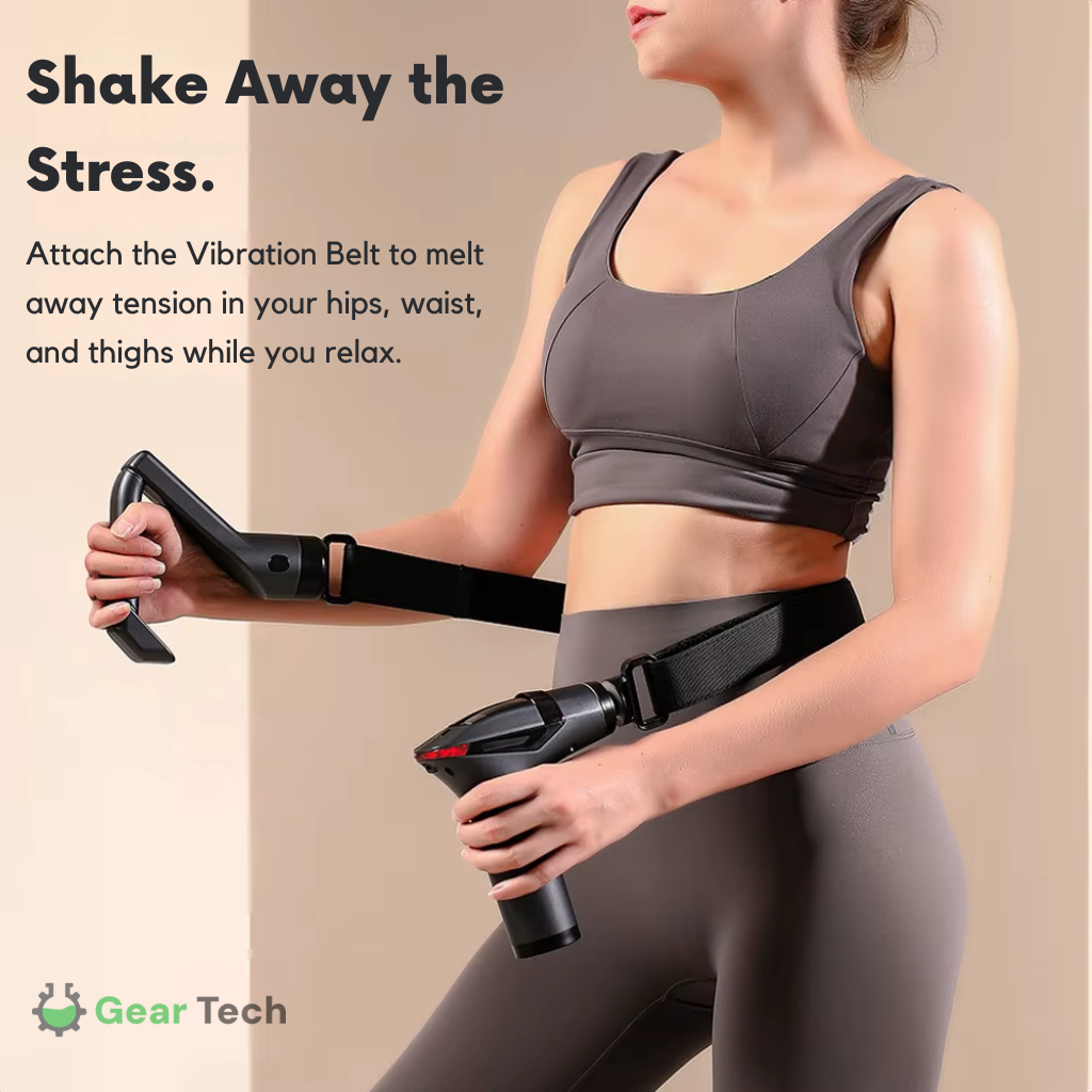 All in One PRO Handheld Massager Gun With Detachable Handle – Electric Deep Tissue Hand Held Percussion Muscle Relaxer for Stiff Neck, Shoulder & Lower Back Pain Relief