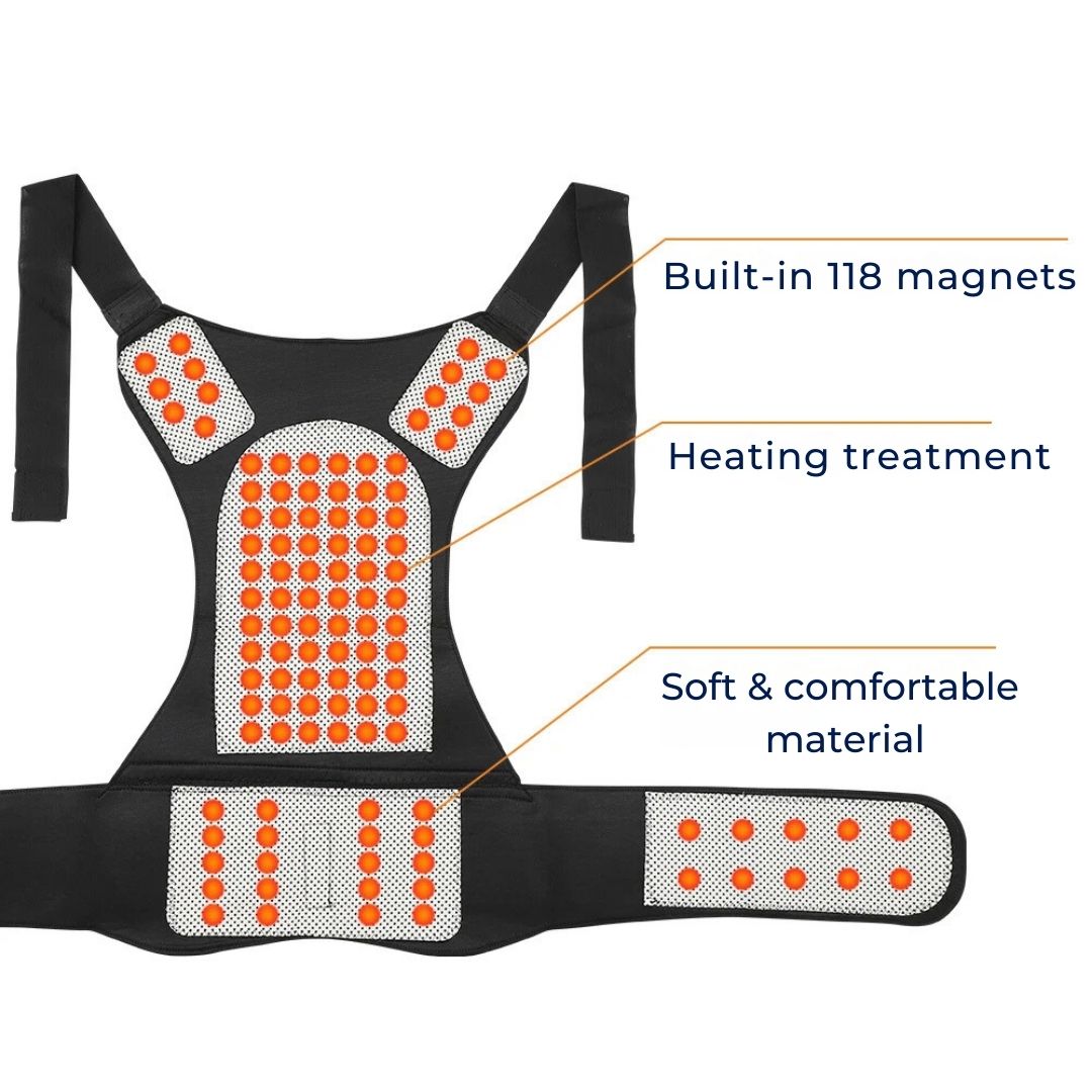 Heated Back Pad for Pain Relief – Stick-On Electric Heating Pad for Lower Back Comfort
