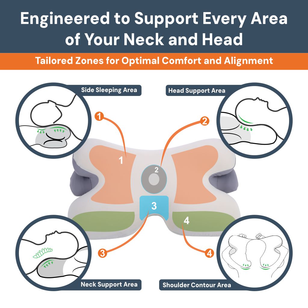 Ergonomic Cervical Pillow | Memory Foam, Neck Support & Ideal for Restful Sleep