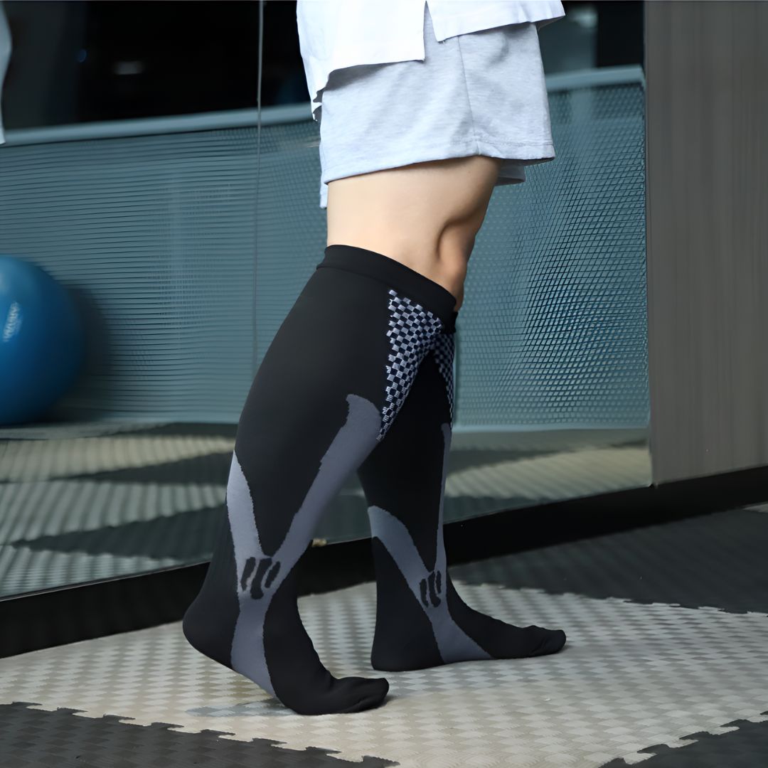 Men's Compression Socks 20-30mmHg | Knee High Graduated Support | For Work, Sports & Daily Circulation
