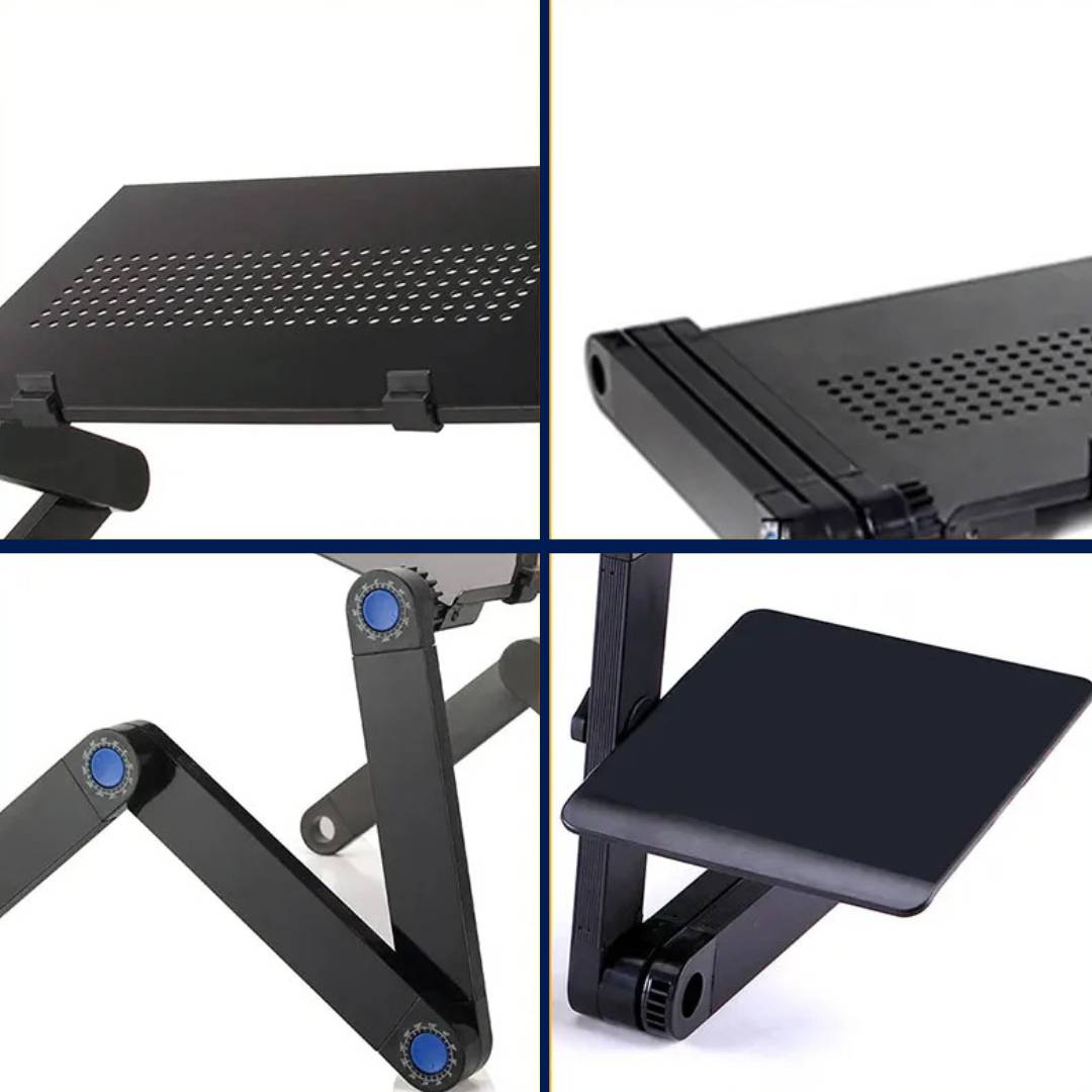 Adjustable Laptop Stand for Bed & Couch - Cooling Tray for Desk-Free Work on Laptop Sofa Table