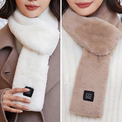 Heated Faux Fur Scarf | Soft, Stylish, and Winter Accessory