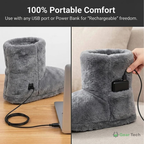 Rechargeable USB Heated Slippers UK - Electric Warming Slipper Boots for Men & Women