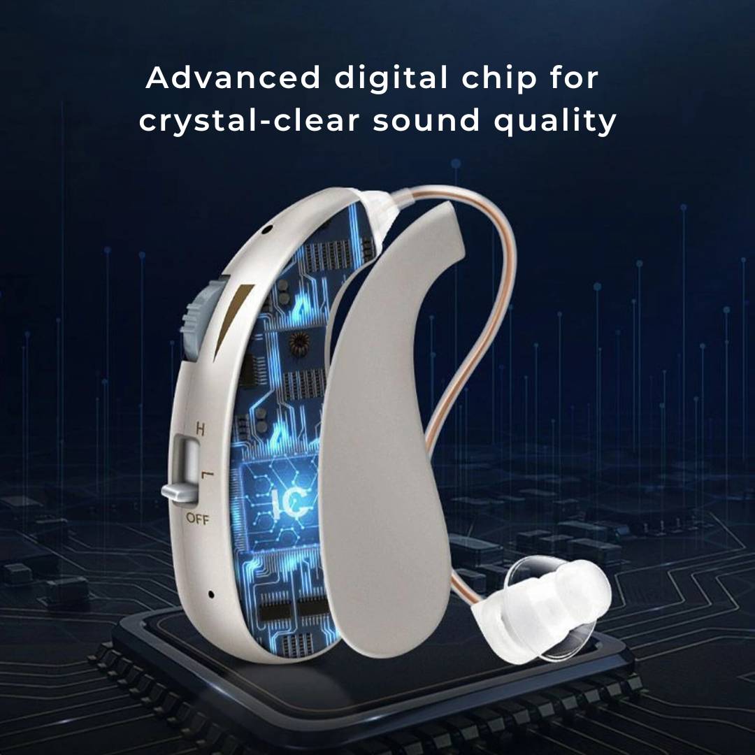 Rechargeable Digital Hearing Aid for Clear Sound Amplification & Daily Comfort - Ideal for Adults & Seniors