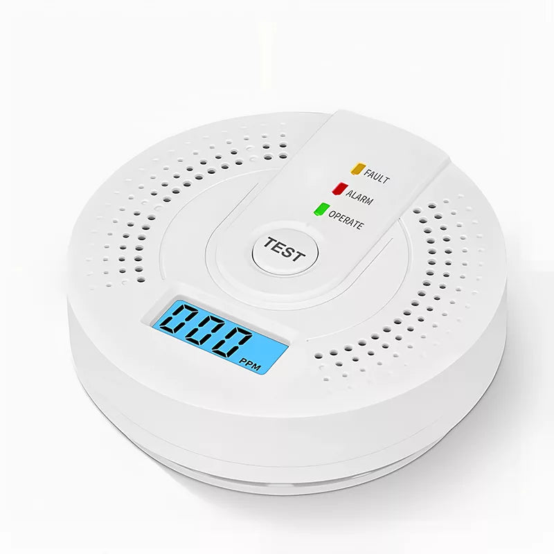 Carbon Monoxide Detector | Reliable Alarm Sensor with LCD Display for Home Safety