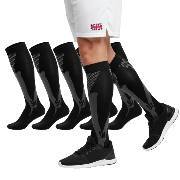 Men's Compression Socks 20-30mmHg | Knee High Graduated Support | For Work, Sports & Daily Circulation