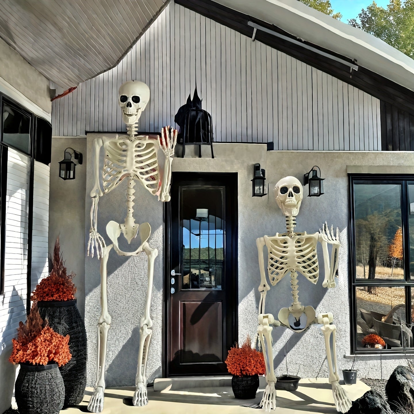 Giant 6 Ft Halloween Skeleton Decoration | Posable. Durable & Ideal for Spooky Outdoor Displays