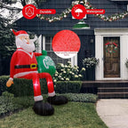 2.5M Christmas Inflatables Outdoor Decorations, Climbing Santa Christmas Inflatable Christmas Yard Decorations with LED Lights