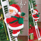 Climbing Santa Claus On Ladder - Christmas Tree Decorations - Climbing Santa Music, Electric Climbs Up and Down