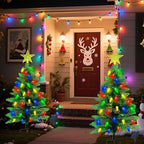 Solar Christmas Tree - Solar Powered Christmas Lights - 8 Modes Solar Xmas Tree Lights with 100 LED, Waterproof