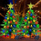 Solar Christmas Tree - Solar Powered Christmas Lights - 8 Modes Solar Xmas Tree Lights with 100 LED, Waterproof
