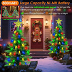 Solar Christmas Tree - Solar Powered Christmas Lights - 8 Modes Solar Xmas Tree Lights with 100 LED, Waterproof